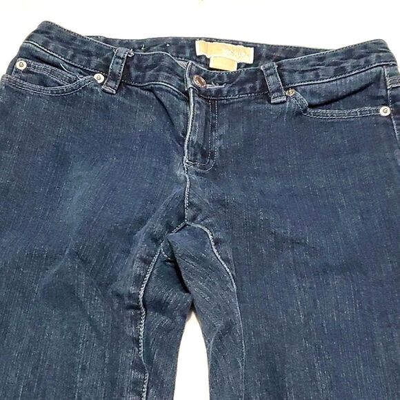 Michael Michael Kors Sausilito Dark Wash Mid/Low Rise Western Bootcut Jeans - Picture 3 of 12